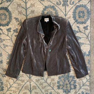 Vintage Armani Collezioni Silk Striped Blazer